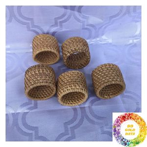 Anneau de serviette en rotin, cadeau de mariage, cadeau de pendaison de crémaillère, cadeau de Noël et accessoire de table côtier fait main - Product Image 5