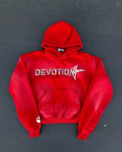 OEM Winter Heavyweight Custom Gemstone Oversized Crop 100% Cotton Breathable French Terry Plain Dyed Custom Logo Printed - Product Image 2