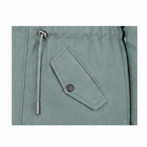 Abrigo Largo Impermeable para Mujer con Cintura Ajustable con Cordón, Capucha de Piel Sintética y Forro Térmico para Invierno - Product Image 4