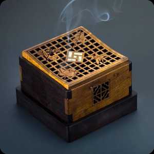 Handcrafted Mini Religious Eco-Friendly Durable Wood Bakhoor <b>Burner</b> Traveling Wedding Aroma Fragrance Diffuser Incense Holder - Product Image 2