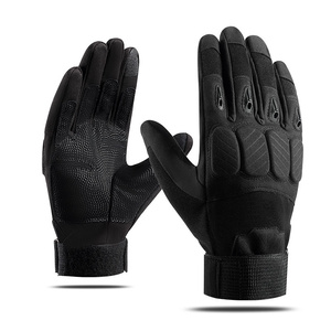 Guantes Tácticos de Dedo Completo Verde Oliva Antideslizantes para Actividades al Aire Libre Unisex con Cierre de Gancho y Bucle en Material Textil Tejido - Product Image 2