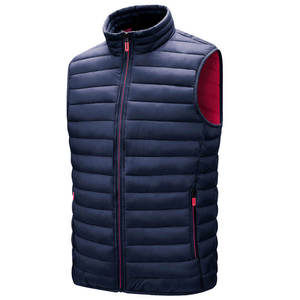 Wholesale Winter <b>Warm</b> Sleeveless Bubble <b>Jackets</b> Custom Stand Collar Puffer Vest for Men - Product Image 4
