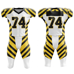 Tenue de football américain athlétique 100 % polyester, respirante, anti-humidité, écologique, kit personnalisé avec nom d'équipe, pour l'industrie. - Product Image 3