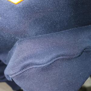 MUDT NAVY <b>BLUE</b> Mock Neck Sweatshirt 100% Cotton White color Applique Embroidery CLUSH SPORTS Winter - Product Image 3