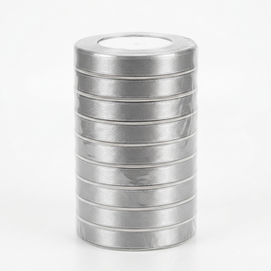 Silver 12mm Single Face Satin Ribbon Wholesale 10 Rolls x 8 Meter Pack for <b>Bridal</b> Decor Holiday Gift Wrapping Retail Displays <b>UK</b> - Product Image 1