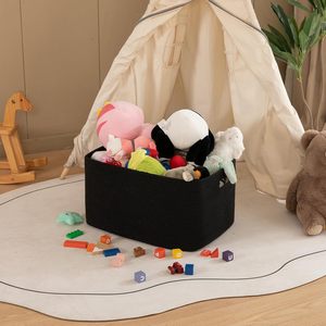 75L Eco-Friendly Modern Woven Cotton Rope <b>Storage</b> Basket 22x17x12 for <b>Drink</b>/Food Use in Living Room Bedroom Nursery - Product Image 2