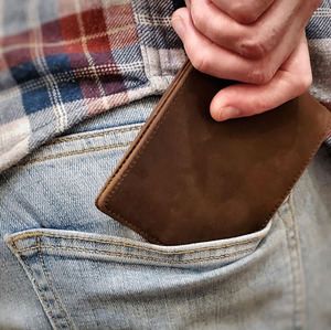 Cartera de cuero para hombre, billetera plegable de cuero genuino con protección RFID, proveedor mayorista OEM, exportación a todo el mundo, premium a precio razonable - Product Image 6