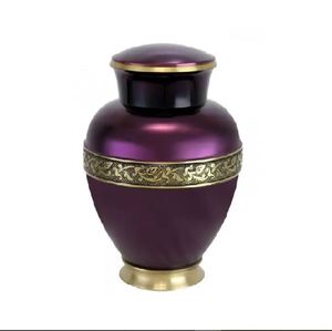 Urna Funeraria para Cenizas Humanas, Hecha a Mano para Servicios de Entierro en Cementerios, Diseño Americano, Metal, Color Verde Nube, para Adultos - Product Image 1