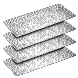Metal Vanity <b>Storage</b> Organizer <b>Mirrored</b> Base Cosmetic <b>Bathroom</b> Tray - Product Image 5