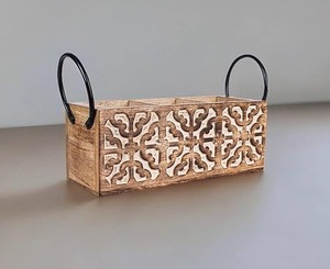 Portacubiertos para Mesa de Comedor, Soporte para Cuchillos y Cucharas, Organizador Multiusos para Cucharas, Caja de Almacenamiento de Vajilla de la India - Product Image 4