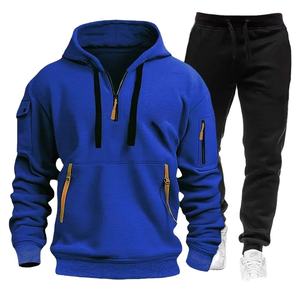 Hommes Style Rétro Hiver Épais Chaud Polaire Hoodies Ensemble Léger Jogging Sportswear Survêtement Brodé Motif Imprimé XS 6XL - Product Image 1