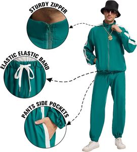 Conjunto de los Años 80 para Hombre, Traje Deportivo de los Años 90 con Disfraz de Hip Hop - Product Image 1