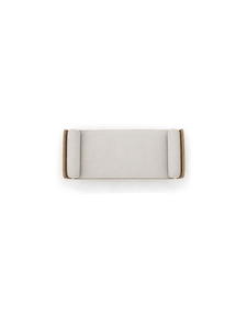 Canapé de jardin minimaliste deux places avec structure en bois et coussins en tissu gris, durable pour les meubles de salle d'attente - Product Image 3