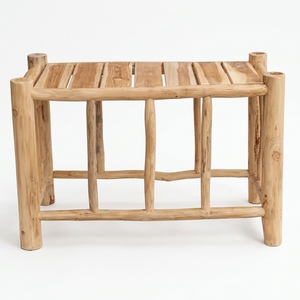Mesa de Centro Rectangular Moderna Mario de Madera de Teca Sólida, No Plegable, para Uso en Exteriores, para Hotel y Sala de Estar, 90x50x60 cm - Product Image 1