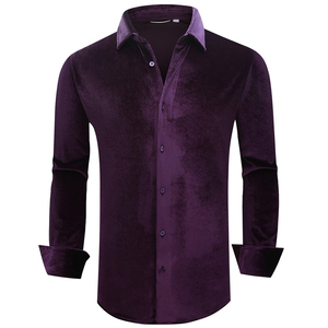 เสื้อกำมะหยี่ผู้ชายสั่งทำขายส่ง เนื้อผ้านุ่มหรูหรา ผลิตอย่างมืออาชีพ เสื้อกำมะหยี่แขนยาวสำหรับผู้ชาย - Product Image 3