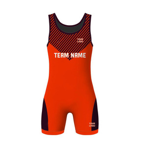 Combinaisons de lutte pour l'entraînement en salle et la musculation, en spandex/polyester extensible, tailles et couleurs personnalisables - Product Image 6