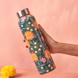 Botella de Cobre 100% Puro con Esmalte Impreso, Botella con Beneficios Ayurvédicos para la Salud, Botella de Agua de Cobre Ayurvédica Más Vendida, 950 ml - Product Image 2