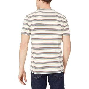 Classic Breton <b>Tops</b> Striped <b>Knit</b> Rib Cuff <b>Short</b> <b>Sleeve</b> Pure Cotton Ringer t Shirt - Product Image 2