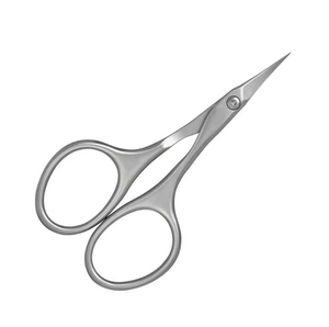 Ciseaux à cuticules professionnels en forme de tour, noirs et gris, avec étui en cuir – Outil de soin des ongles - Product Image 6