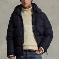 Veste à bulles en toile personnalisée fabriquée au Pakistan pour hommes, nouvelle conception d'hiver, à capuche, imperméable, respirante, col montant, logo sur le devant