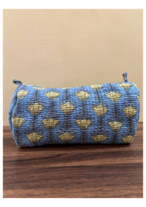 Bolsa de Maquillaje Acolchada de Algodón con Estampado a Mano, Organizador de Cosméticos de Viaje, Juego de 3 Bolsas, Precio al por Mayor - Product Image 2