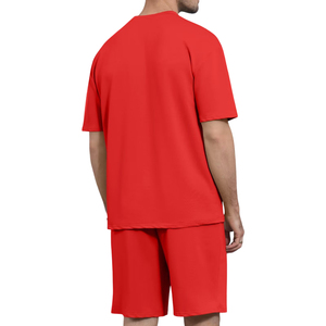 Conjunto de Traje Casual de Verano para Hombre, Tejido de Bambú Transpirable, Diseño Urbano, Cintura Elástica para un Ajuste Cómodo al Aire Libre - Product Image 3