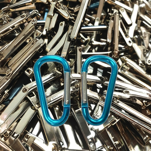 Taiwan-Made Stylish PVC Strap Carabiner Metal <b>Badge</b> Reel <b>Holder</b> with Plastic Material Practical Clamp Type Accessories Clamps - Product Image 5