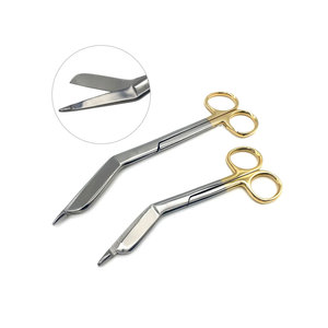 Ciseaux chirurgicaux à poignée dorée en acier inoxydable pour pansements, ciseaux Lister pour soins infirmiers, pansements médicaux, traumatismes et premiers secours d'urgence - Product Image 3