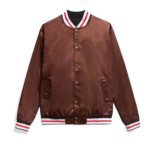 Chaqueta de Satén Ligera a Precio Económico al por Mayor, Chaqueta Varsity de Satén Personalizada para Hombre - Product Image 2