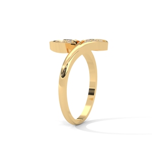 Bague en diamant pour femme, plaquée or, style pavé, bijoux de luxe, cadeau, à porter pour les occasions spéciales - Product Image 2