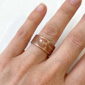 Anillo de Cobre Árbol de la Vida con Banda Ajustable, Joyería de Inspiración Celteca y Natural - Product Image 3