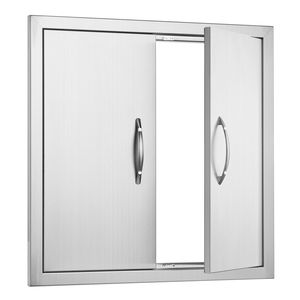 Porta Verticale a Doppia Parete in Acciaio Inox 24W X 24H Pollici, Accessorio per Cucina Esterna, Porta di Accesso BBQ a Incasso - Product Image 1