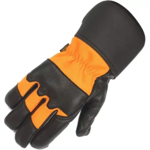Gants de travail de sécurité robustes en cuir de vachette pour la construction et l'industrie, avec doublure en tissu polaire de coton perforé au dos, confortables - Product Image 1