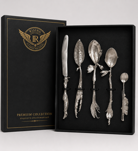 Juego de Cubiertos de Lujo Nature Branch, Cuchara, Tenedor y Cuchillo de Acero Inoxidable Premium, Colección de Regalo - Product Image 6