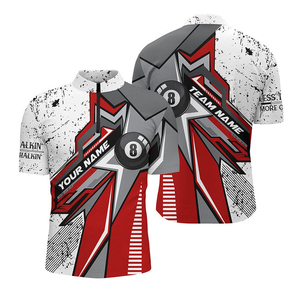 เสื้อเจอร์ซีย์คอซิปแบบสั่งทำขายส่ง 8 บอล ผู้ผลิต OEM ODM - Product Image 2