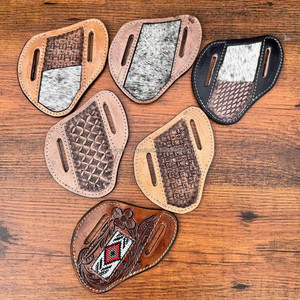 Nouvel arrivage de couvre-couteaux en cuir usiné à la main Style occidental extérieur pour couteau pliant couvre-couteaux stylé - Product Image 3