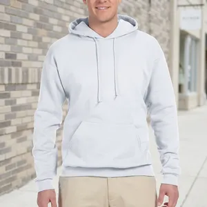 Sudadera con Capucha Blanca para Hombre, con Bolsillo Tipo Canguro, de Felpa, Corte Regular, Informal, para Uso Diario y Streetwear - Product Image 5