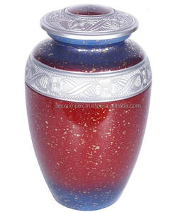 Premium Quality Blue Jar Metal Cremation urn Memorial Container Jar <b>Pot</b> Cremation Urns Metal Urns | - Product Image 4
