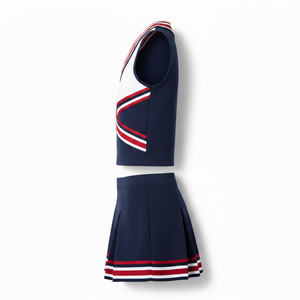 Tenues de cheerleading pour équipes sportives, design personnalisé sexy, impression par sublimation, ensemble jupe de cheerleader pour enfants - Product Image 1