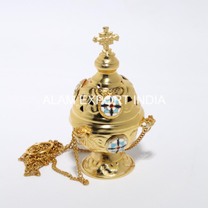Wholesale Price Shiny Finished Pure Brass Hanging Chain Home Fragrance Incense <b>Burner</b> Aromatherapy Incense Diffuser <b>Oil</b> <b>Burner</b> - Product Image 1
