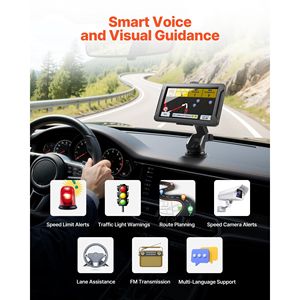 ระบบนำทาง GPS หน้าจอสัมผัส7นิ้วสำหรับรถยนต์กล้องติดรถยนต์ขนาด16GB พร้อมคุณสมบัติเนวิเกเตอร์ - Product Image 3