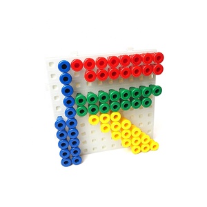 Plastic Jumbo-Sized Pegboard Toy Stacking Peg Board <strong>Game</strong> Educational Shapes Matching <strong>Count</strong> Pegboard Set - Product Image 2