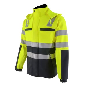 Chaqueta Reflectante Impermeable de Alta Visibilidad con Capucha, Ropa de Trabajo Estándar para Trabajadores de la Construcción de Carreteras, Abrigo de Seguridad Industrial - Product Image 2