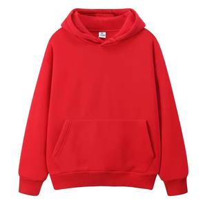 Sweat-shirt à capuche unisexe en coton blanc, coupe ample, longueur standard, couleur unie, style décontracté, tissu en molleton français, design avec poche - Product Image 3