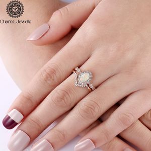 Bague de Fiançailles et d'Éternité Classique pour Femme Charm_Jewells en Or Rose Plaqué Or 18K avec Moissanite Taille Coussin et Sertissage à Griffes IGI - Product Image 1