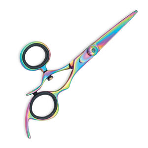 Tijeras de Barbero Profesionales para Diestros, Mango Giratorio para el Pulgar, Hoja Afilada de Acero Inoxidable, Suministros para Salón de Belleza, Grado A+ - Product Image 2