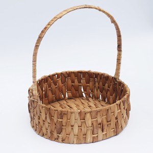 Cesta Rectangular de Bambú Tejido con Asa de Bambú Sintético - Ideal para Regalos, Productos Secos y Frutas Ligeras - Product Image 3