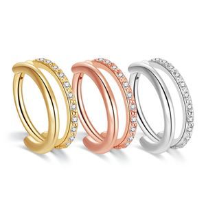 Personalizable de acero inoxidable Labret Pezón Vientre Toe Nariz Anillos Pendientes para las mujeres con piedra de circón Piercing Joyería - Product Image 4