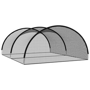 Filet d'entraînement de baseball en polyester noir 196,9''x157,5''x98,4'' pour cage de frappe - Product Image 5