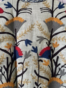 Luxury Handcrafted Embroidered Quilted Jacket for Women Boho Style with Multicolor <b>Floral</b> Embroidery 100% Cotton Eco-Friendly - Product Image 5